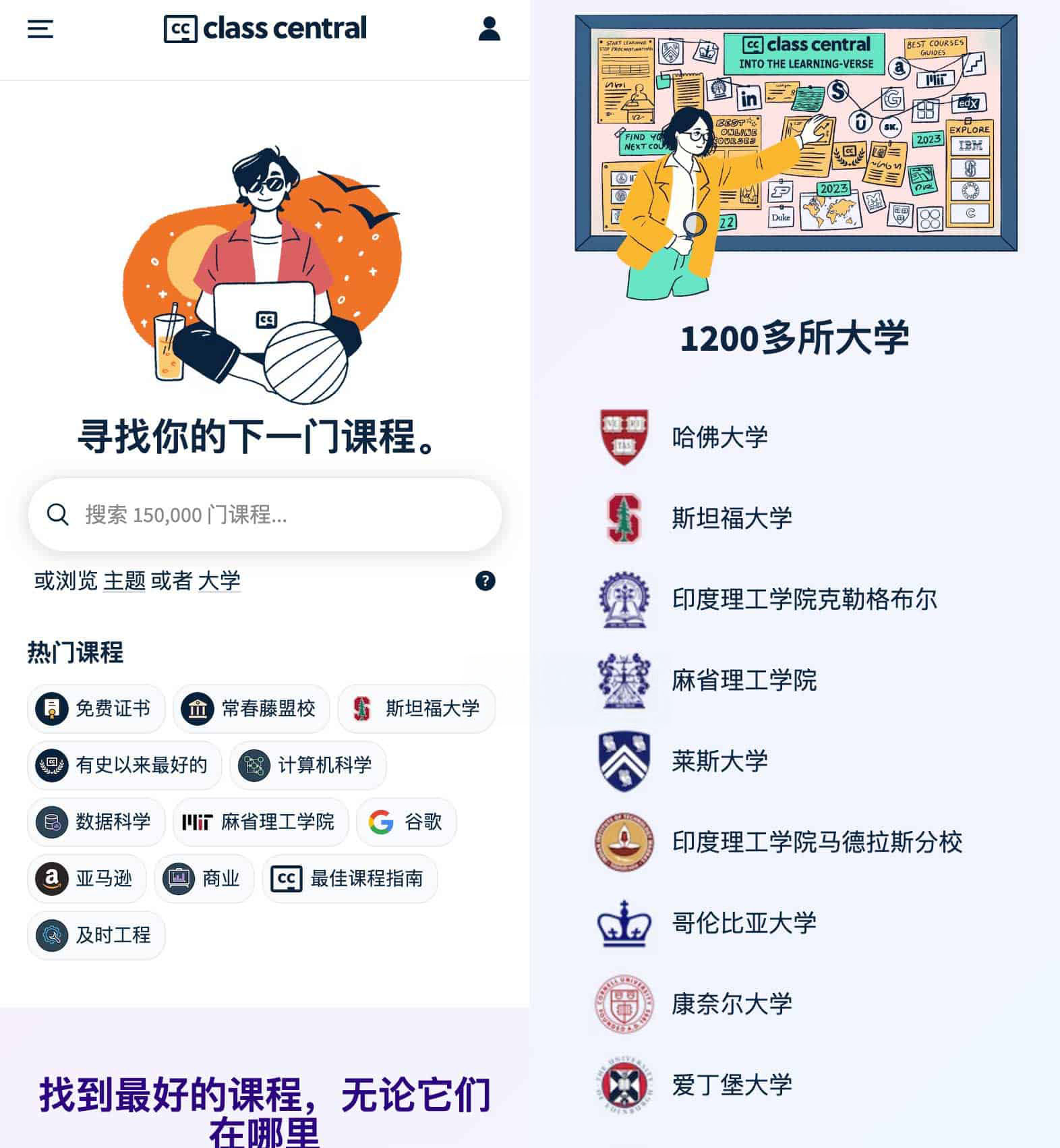 Class Central-全球在线课程搜索引擎和学习平台 1 Class Central-全球在线课程搜索引擎和学习平台