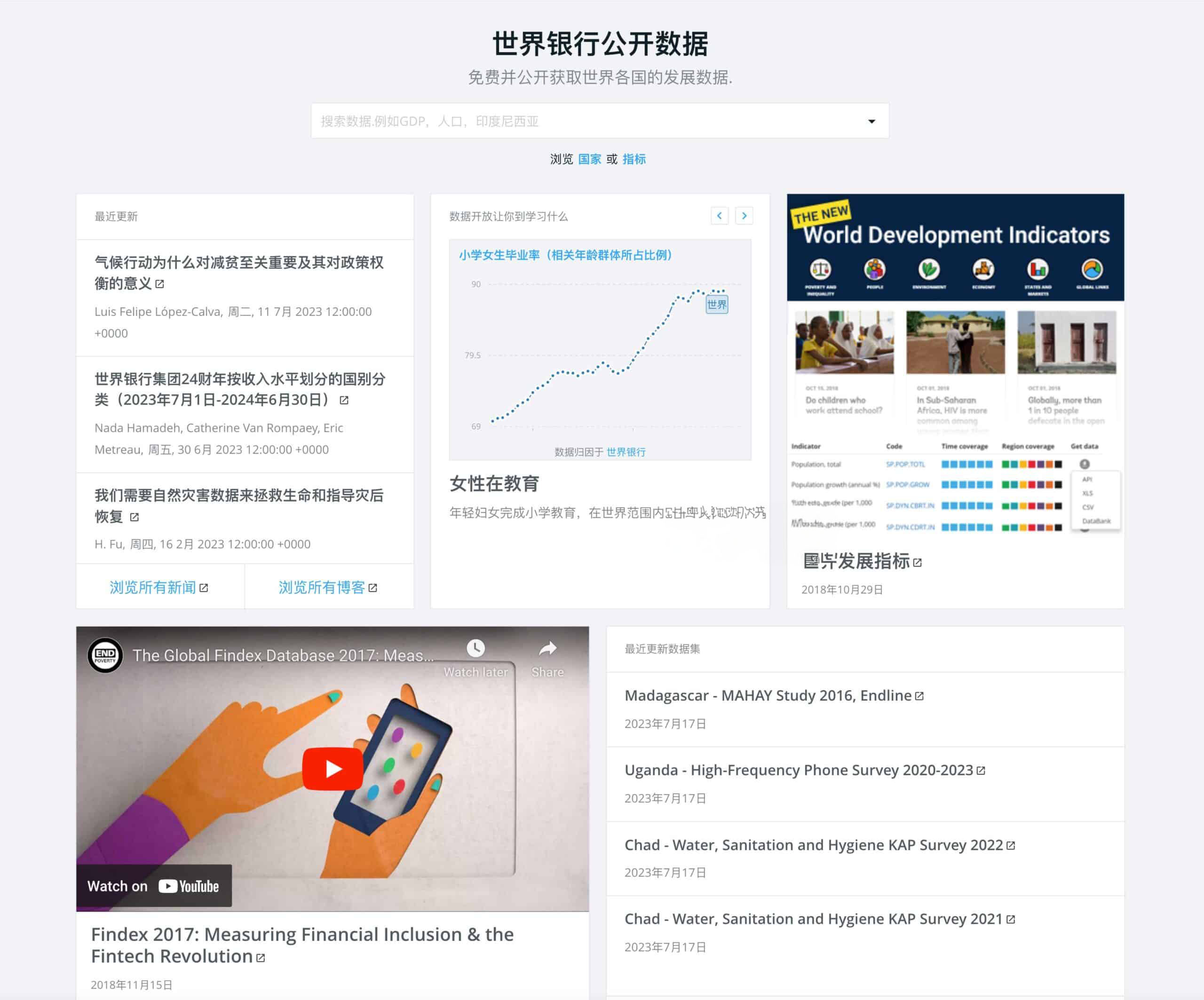 World Bank Open Data-世界银行公开数据 免费获取世界各国的发展数据 1 世界银行公开数据-免费获取世界各国的发展数据-new
