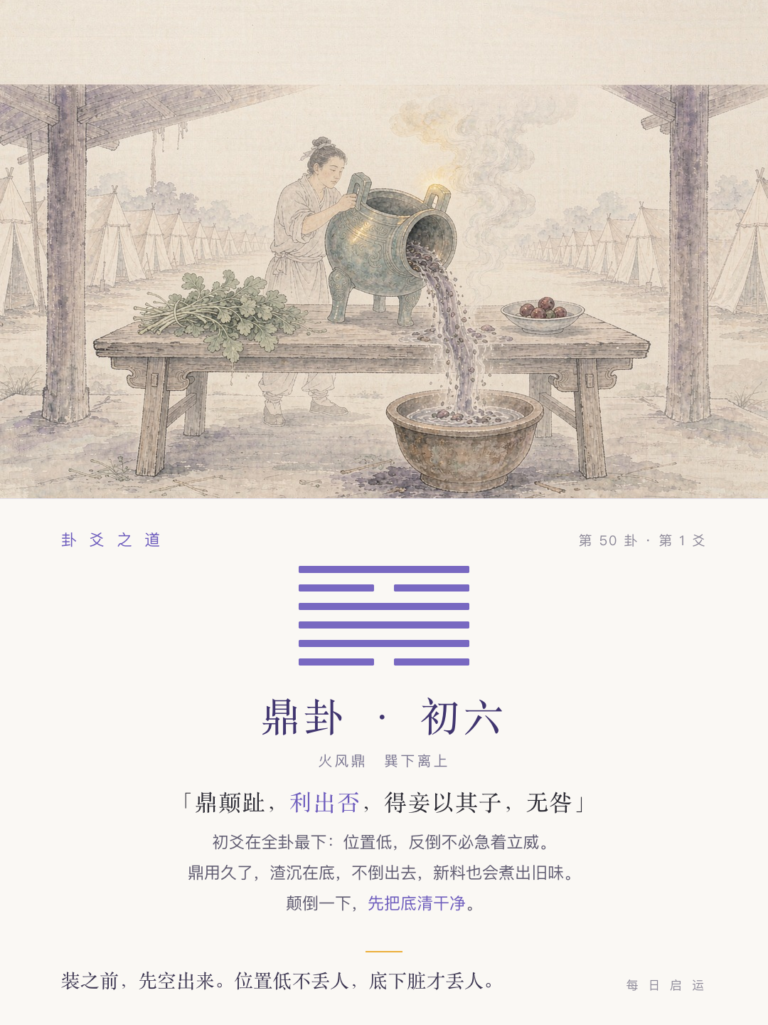 鼎卦初六·爻位卡